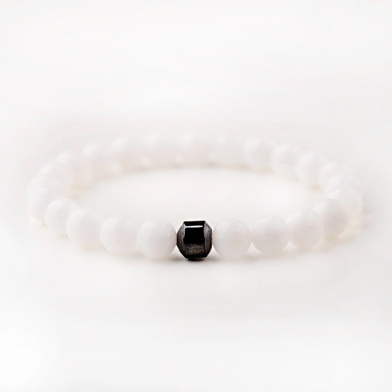 STONE VIKING - BRACELET- NATURAL STONE,MATEL