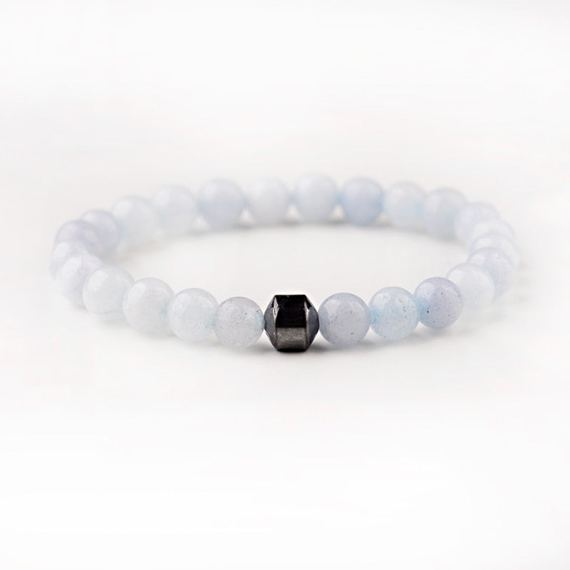 STONE VIKING - BRACELET- NATURAL STONE,MATEL