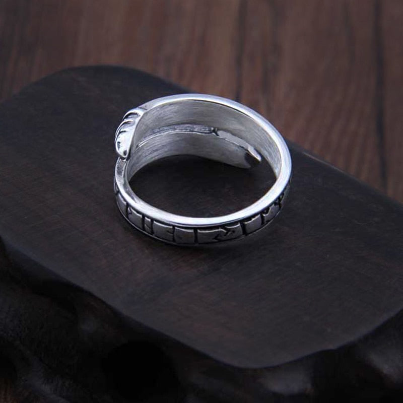 OURBOROS DRAGON RING - STERLING SILVER