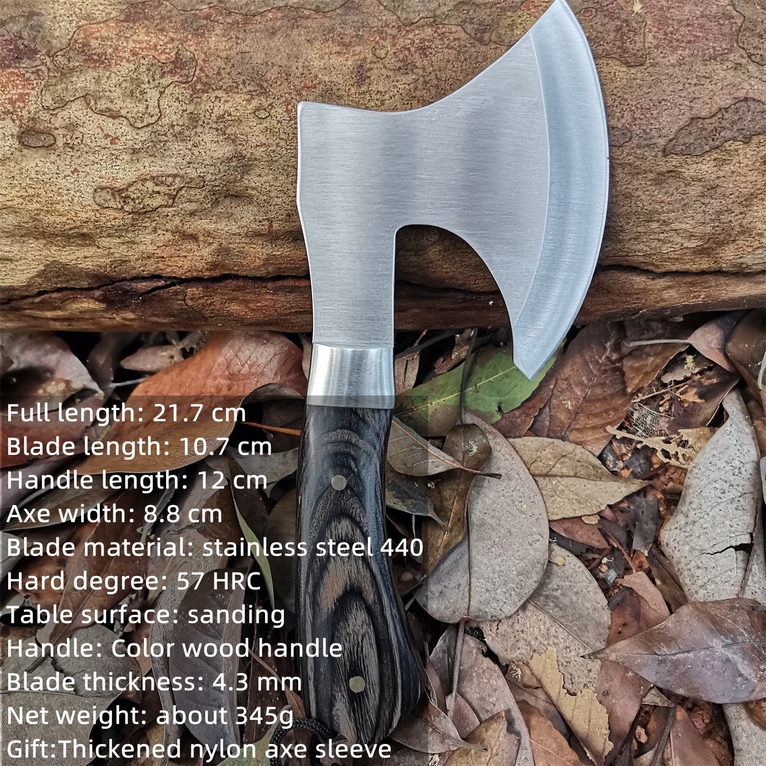 MINI SURVIVAL HATCHET - STAINLESS STEEL