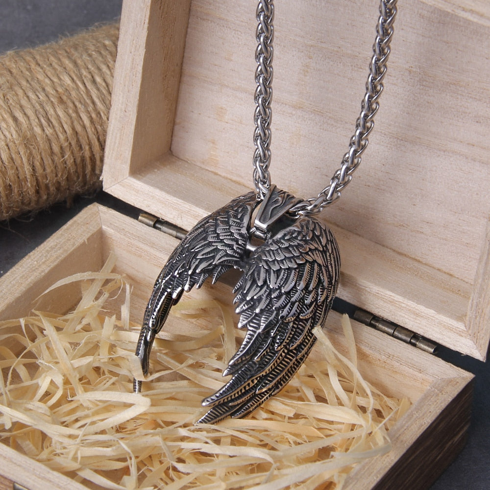 NORDIC WINGS PENDANT - STAINLESS STEEL