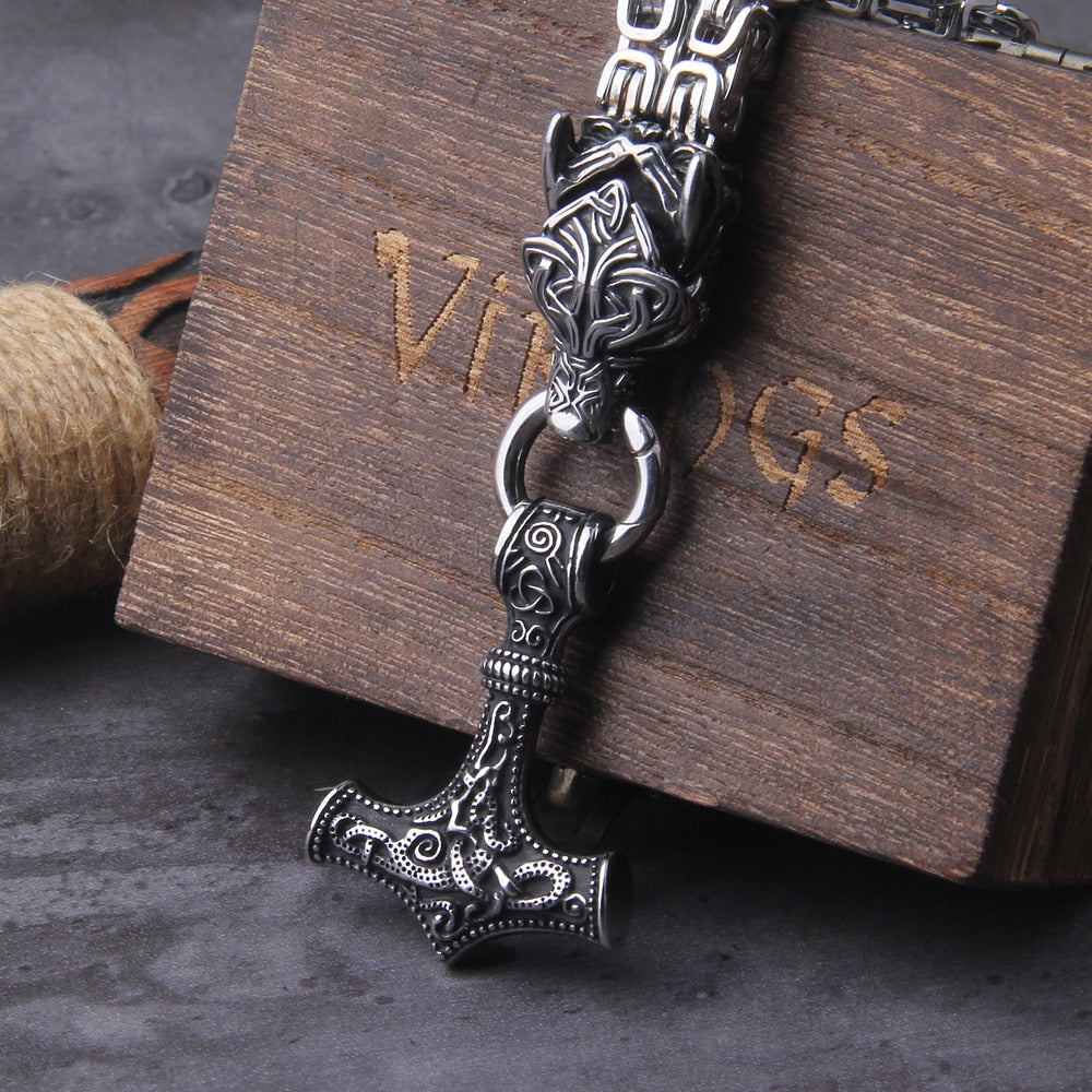 VEGSVIR HAMMER AMULET- STAINLESS STEEL