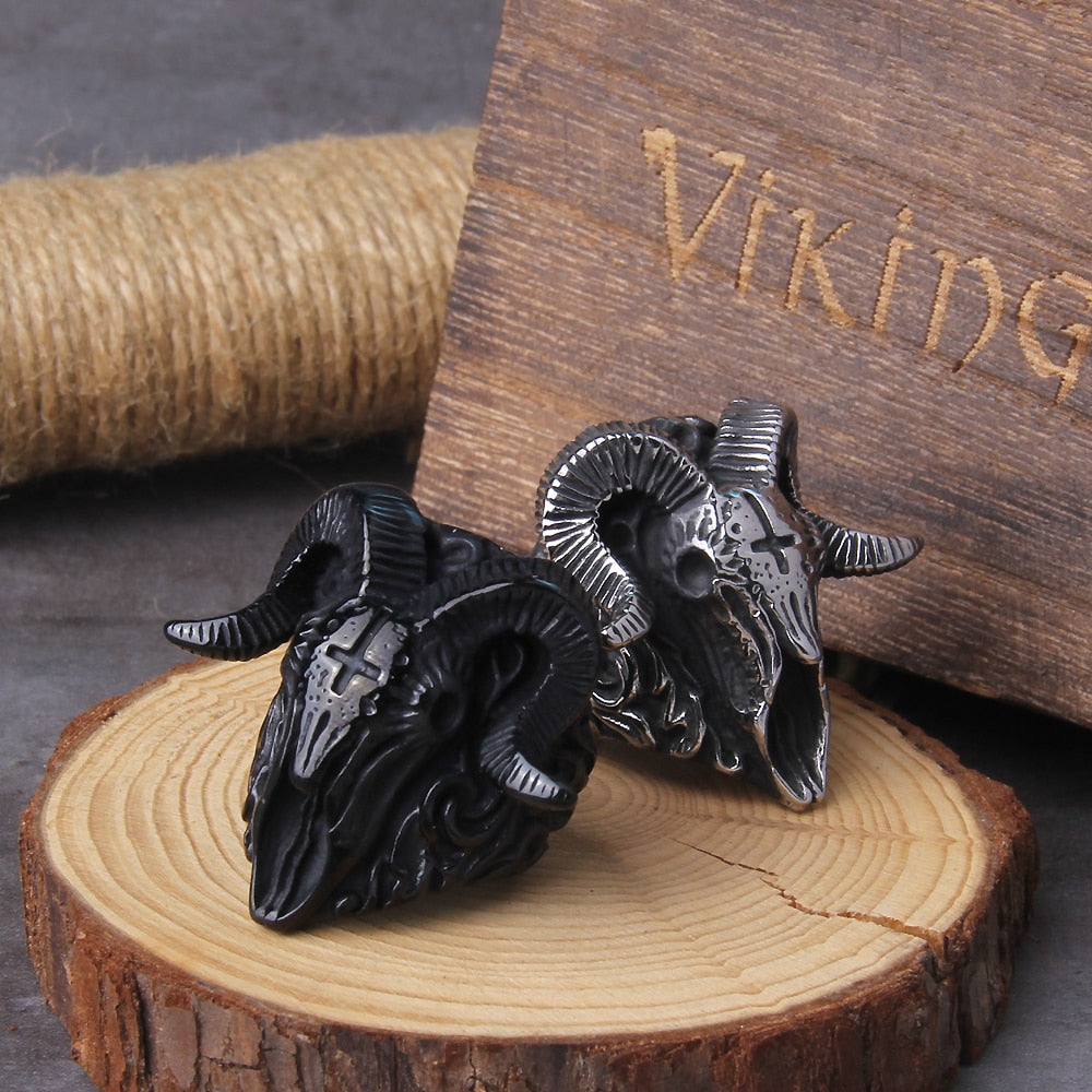 DEMON SPANGANHELM RING - STAINLESS STEEL