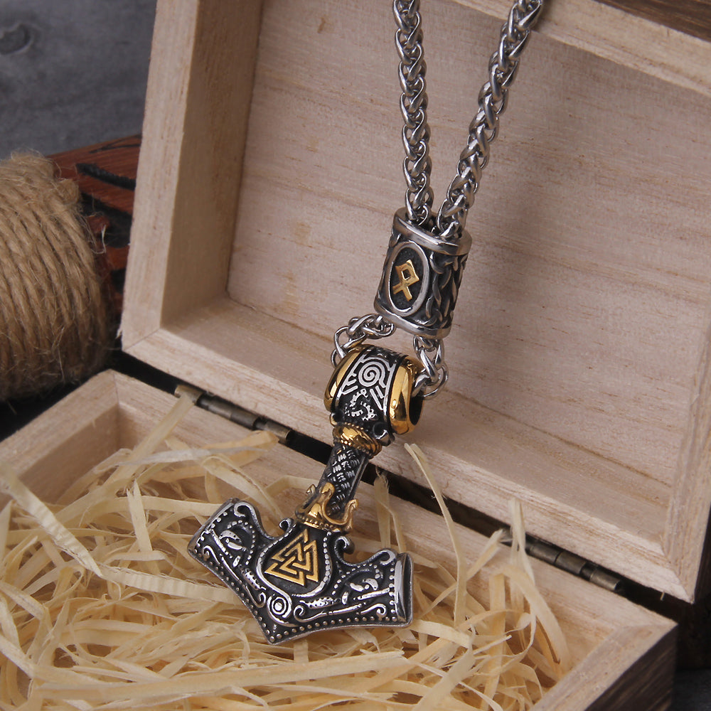 MJOLNIR OF AWE NECKLACE- STAINLESS STEEL