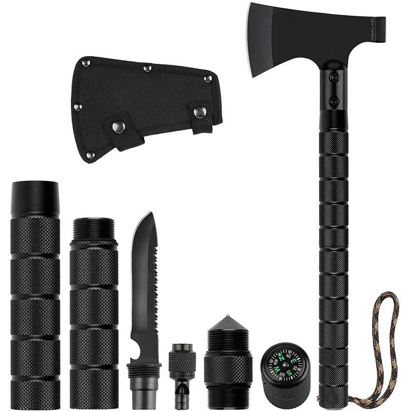 NIGHTHAWK  EMERGENCY FOLDABLE AXE KIT -  STEEL