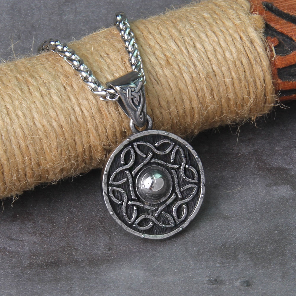 NORSE SHIELD PENDANT - STAINLESS STEEL