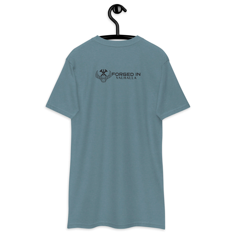 HEAVY WEIGHT TEE VIKING STRENGTH RUNE- GRAB LIFE BY THE HORNS