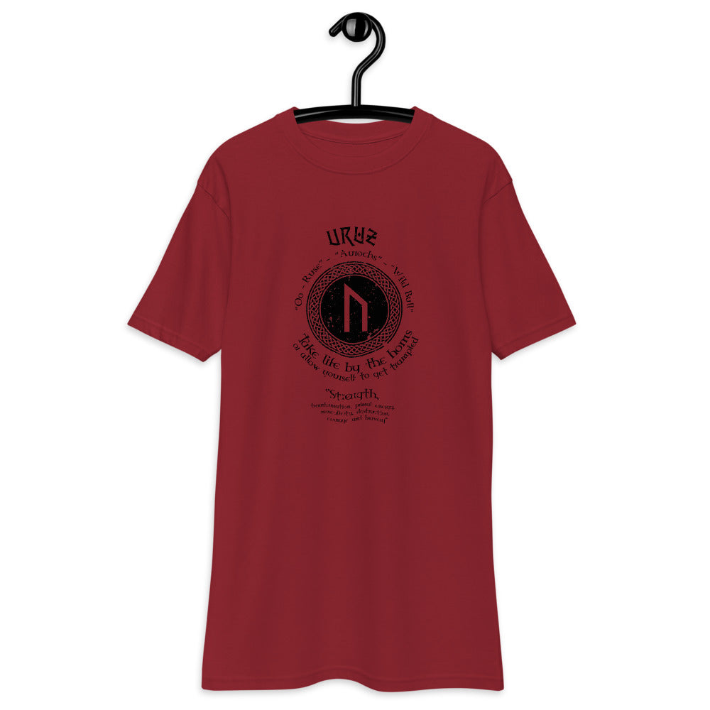 HEAVY WEIGHT TEE VIKING STRENGTH RUNE- GRAB LIFE BY THE HORNS