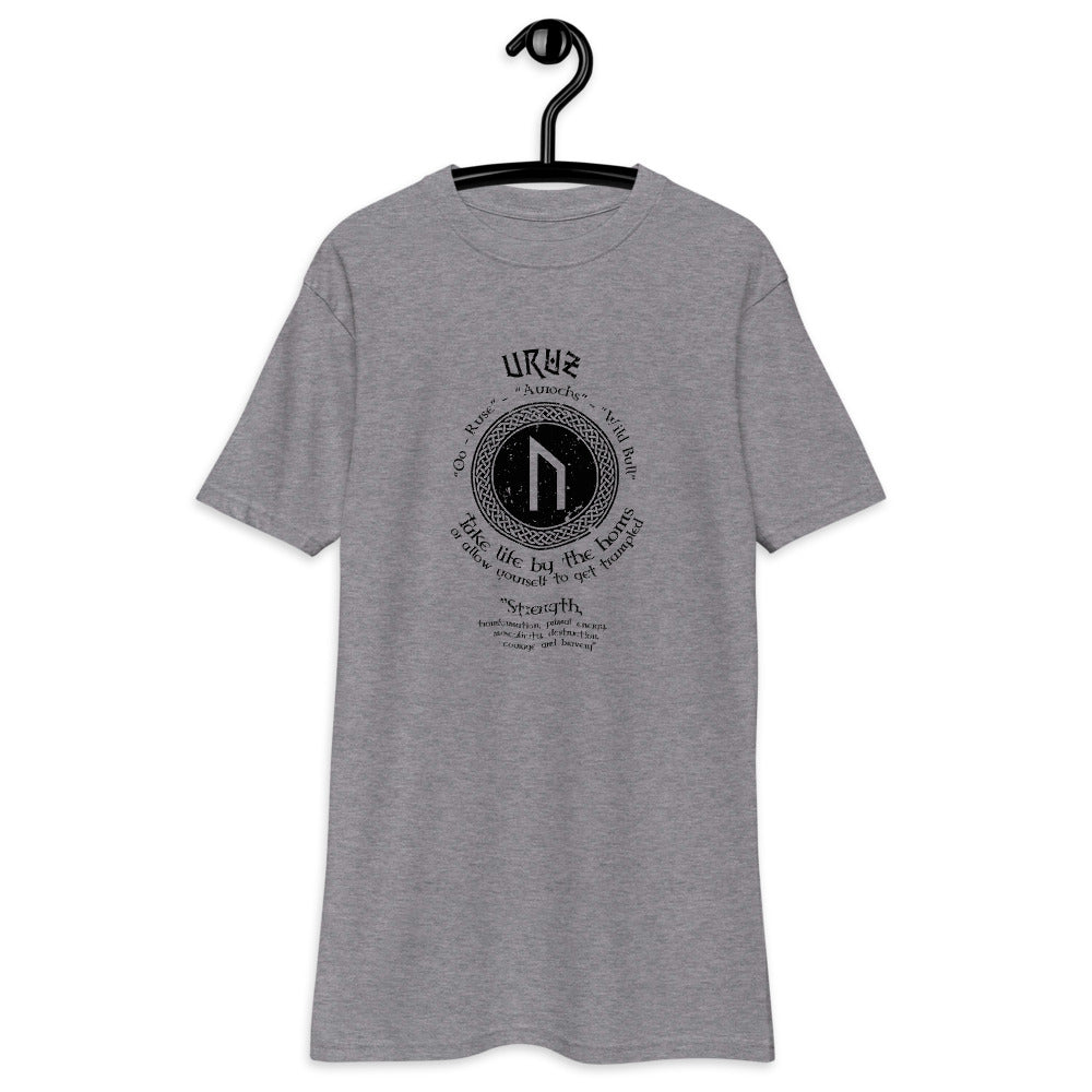HEAVY WEIGHT TEE VIKING STRENGTH RUNE- GRAB LIFE BY THE HORNS