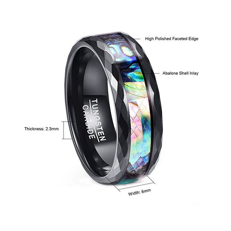 SHELL STAIN RING- TUNGSTEN