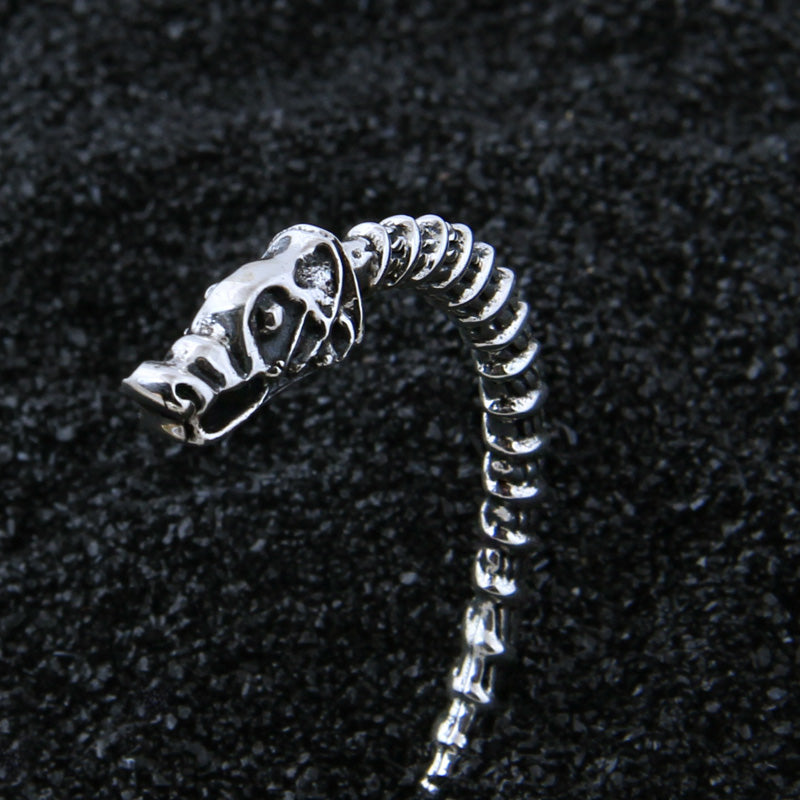 DRAGON SWIRL BANGLE- STERLING SILVER