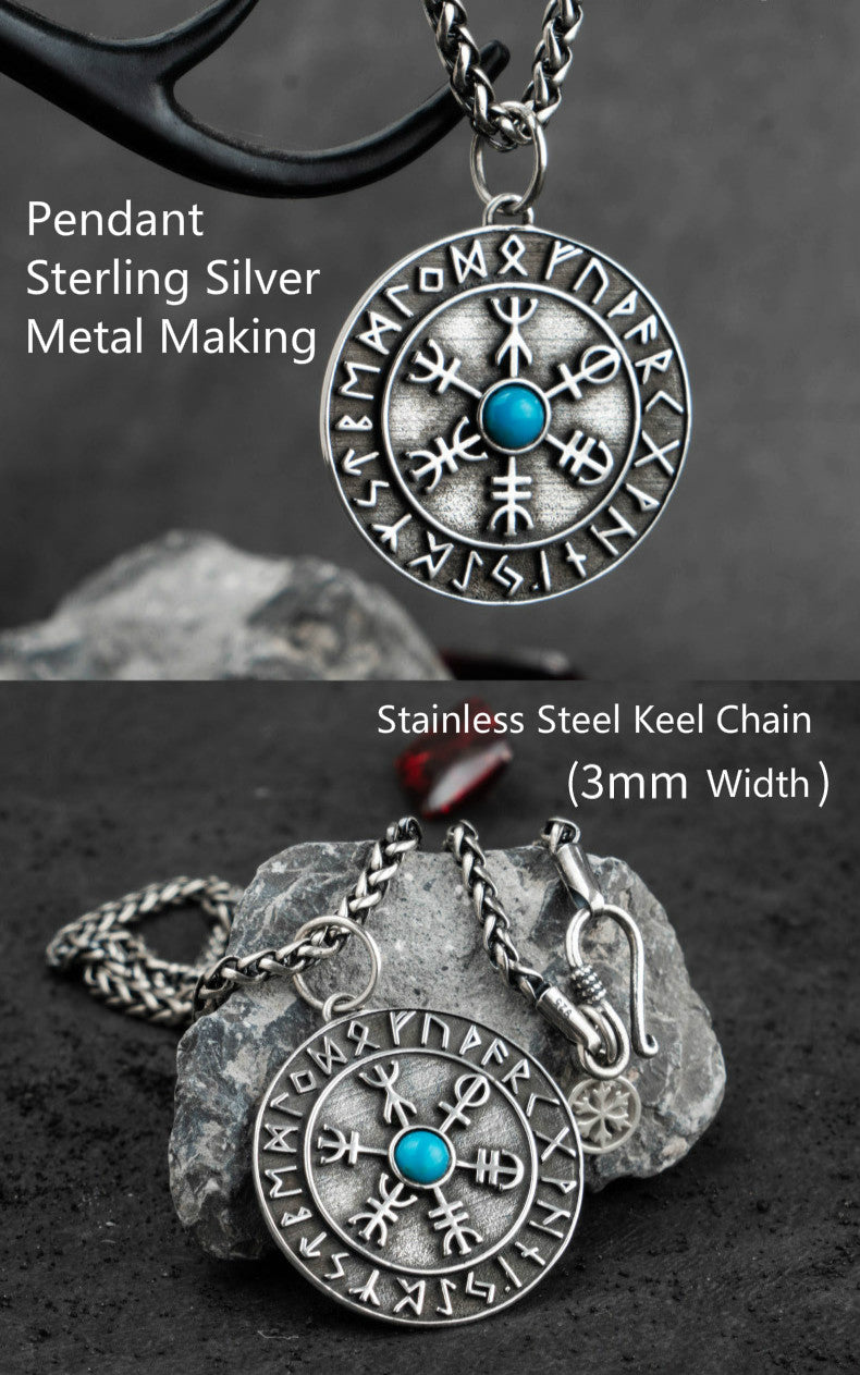 AEGISHJALMUR LOCKET - STERLING SILVER