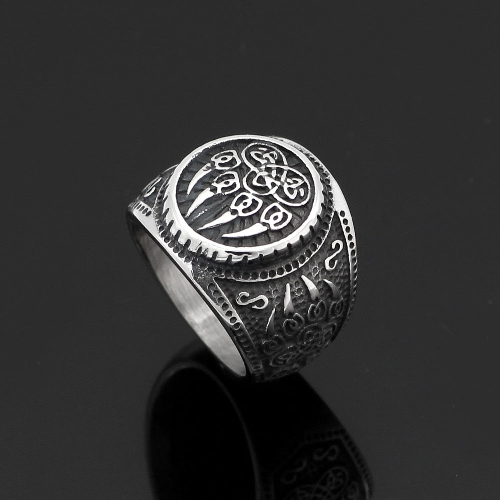 SIGN OF VELES SIGNET RING - STAINLESS STEEL - Forged in Valhalla