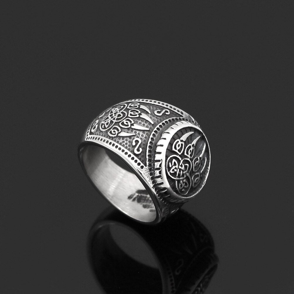 SIGN OF VELES SIGNET RING - STAINLESS STEEL - Forged in Valhalla
