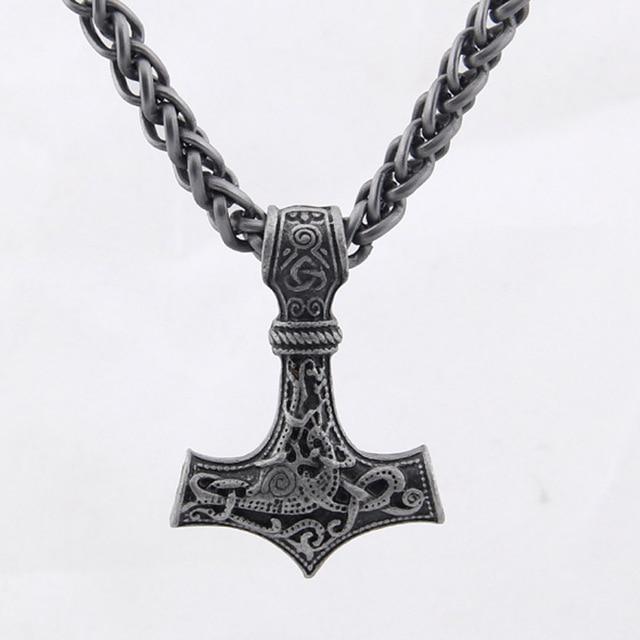 ORNAMENTAL THOR'S HOARD MJÖLNIR - STAINLESS STEEL - Forged in Valhalla