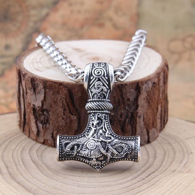 ORNAMENTAL THOR'S HOARD MJÖLNIR - STAINLESS STEEL - Forged in Valhalla