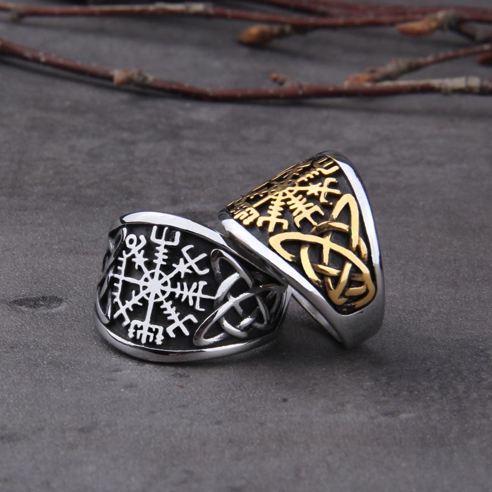 CELTIC VEGVISIR RING - STAINLESS STEEL - Forged in Valhalla