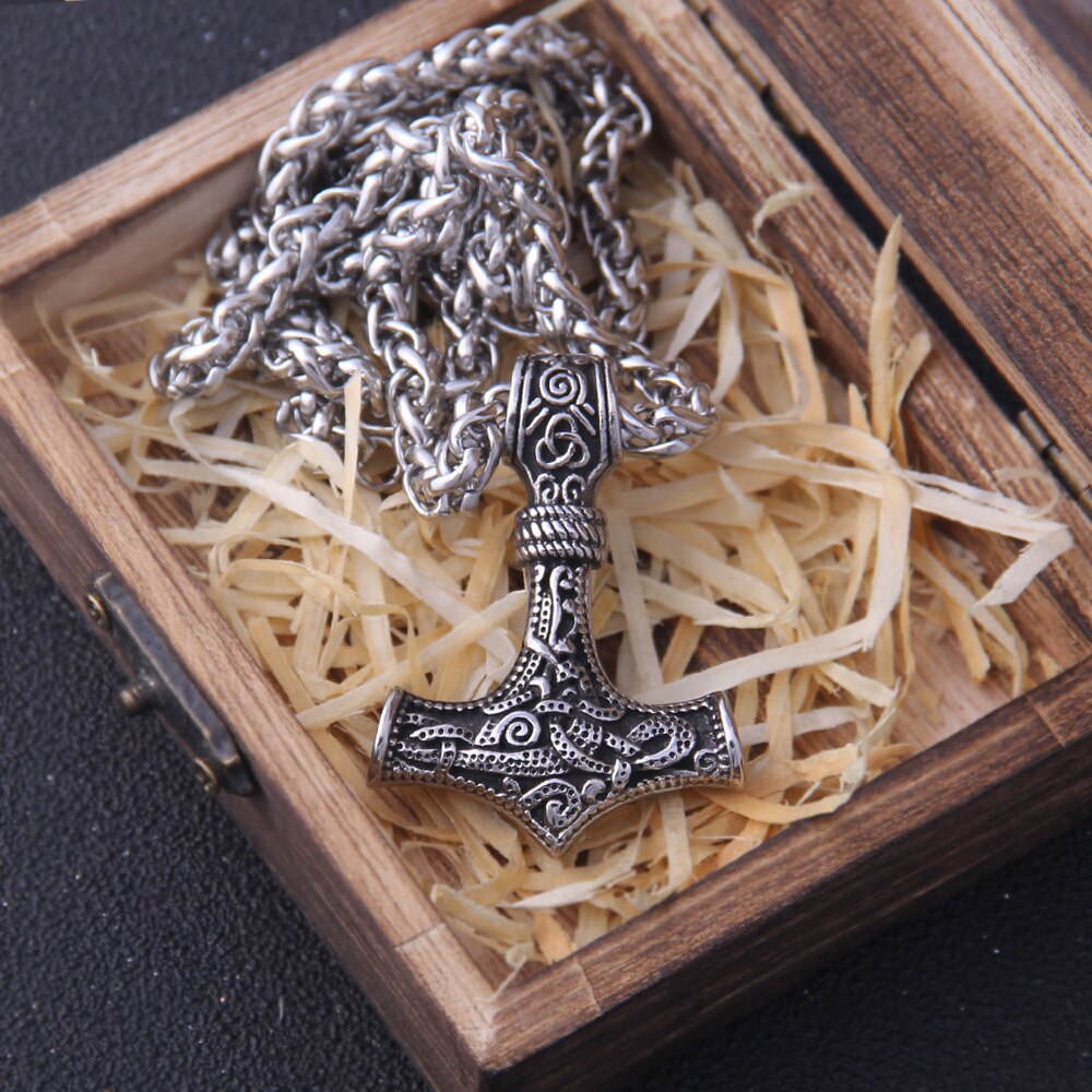 THORS HAMMER -  THUNDER & LIGHTNING- STAINLESS STEEL - Forged in Valhalla