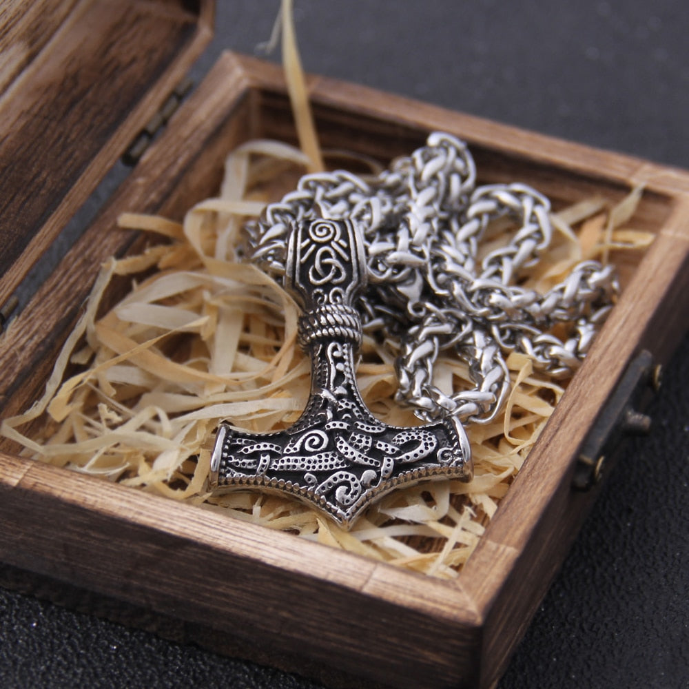 THORS HAMMER - THUNDER & LIGHTNING- STAINLESS STEEL - Forged in Valhalla