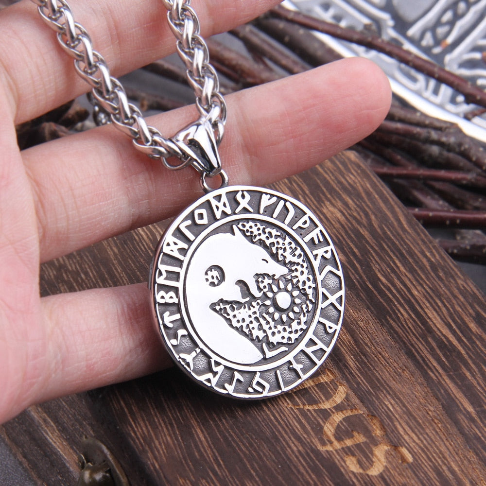 FENRIR DESTRUCTION, GLUTTONY, ANGER, HATRED PENDANT- STAINLESS STEEL - Forged in Valhalla