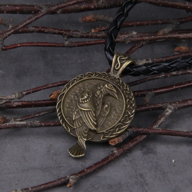 DOUBLE-SIDED RAVEN WITH CELTIC KNOT- STAINLESS STEEL - Forged in Valhalla