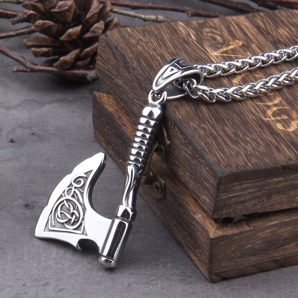 VIKING WARRIORS AXE PENDANT- STAINLESS STEEL