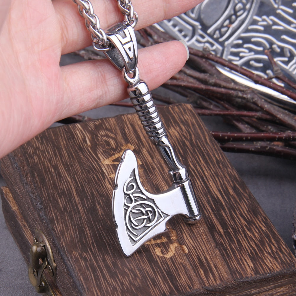 VIKING WARRIORS AXE PENDANT- STAINLESS STEEL