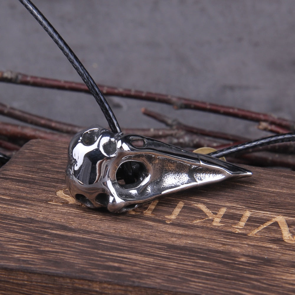 SMALL RAVEN SKULL OF ODIN- STAINLESS STEEL - Forged in Valhalla