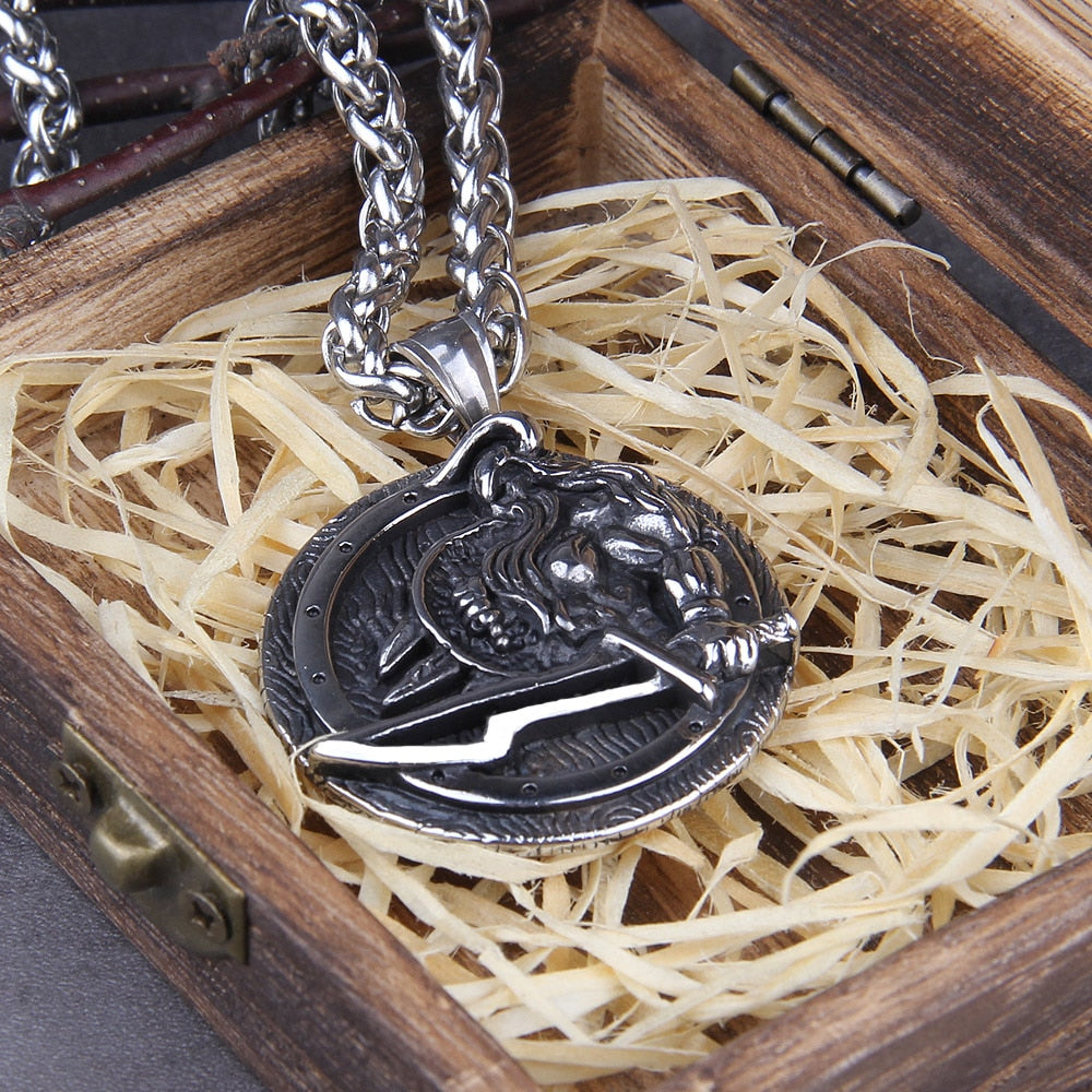 BATTLE READY ODIN PENDANT- STAINLESS STEEL - Forged in Valhalla