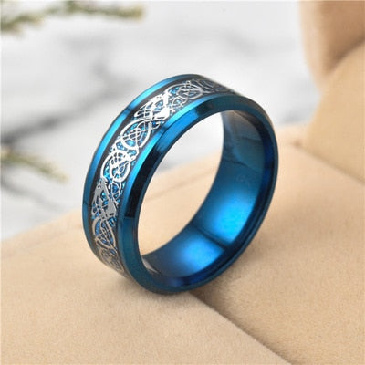 Double Collection Dragon Ring- Stainless Steel