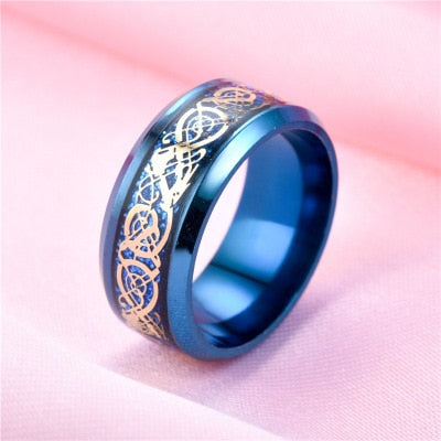 Double Collection Dragon Ring- Stainless Steel
