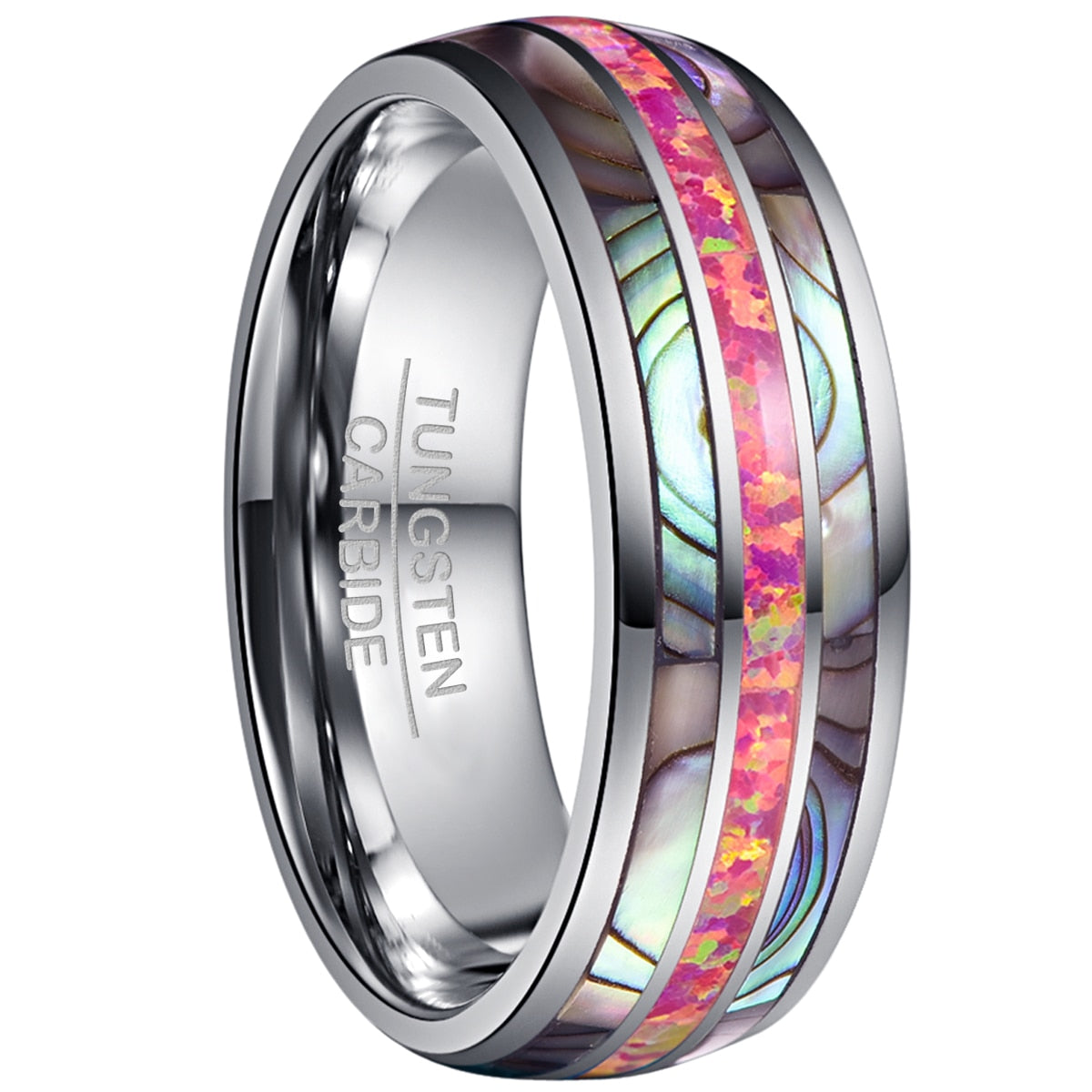 SPANGLE RING- DEEP MAGENTA  TUNGSTEN