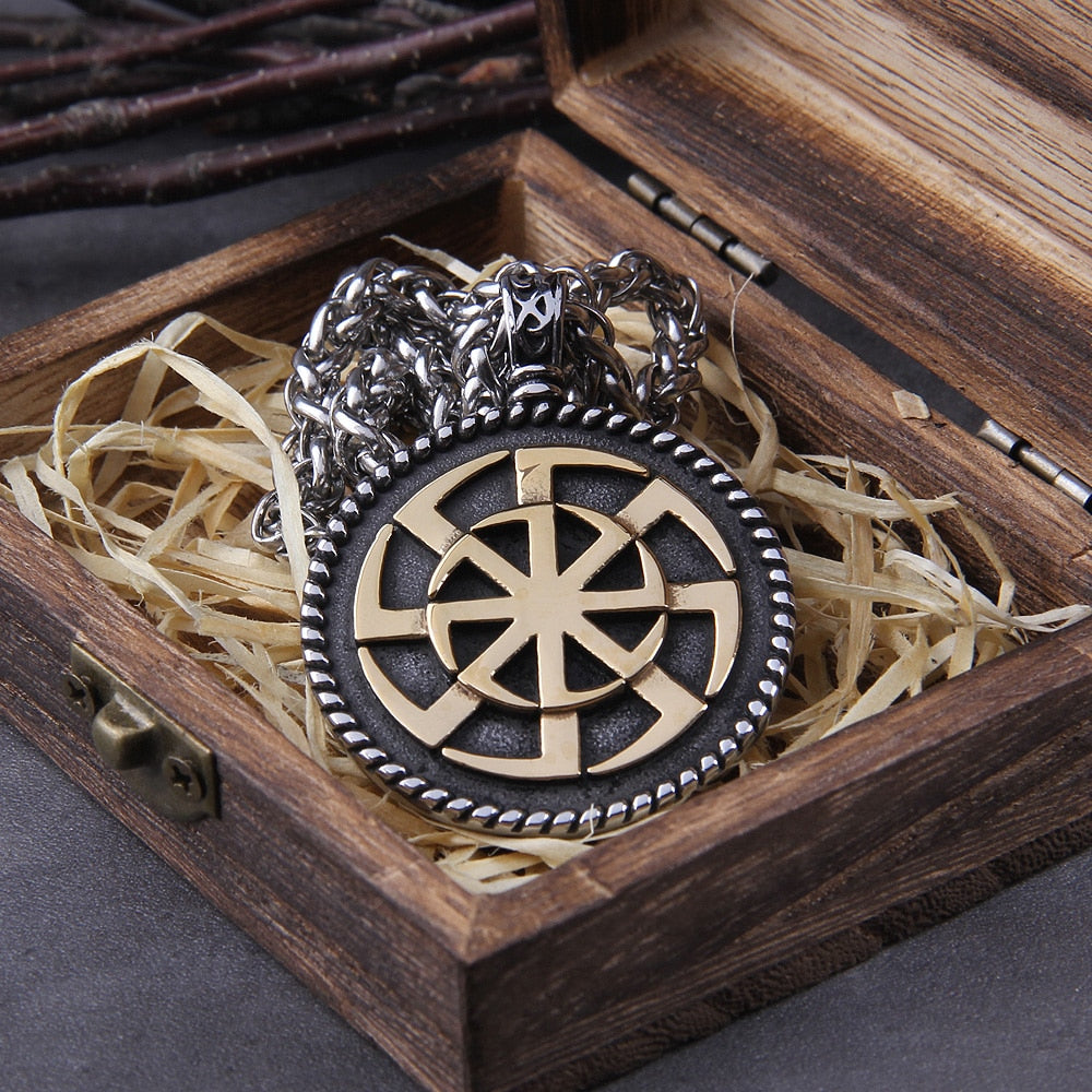 SLAVIC KOLOVRAT SYMBOL PENDANT- STAINLESS STEEL - Forged in Valhalla