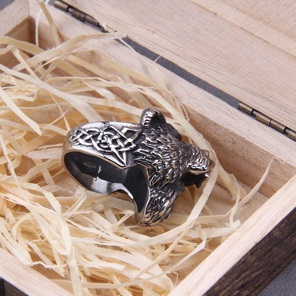 BERZERKERS BEAR SKIN RING- STAINLESS STEEL - Forged in Valhalla