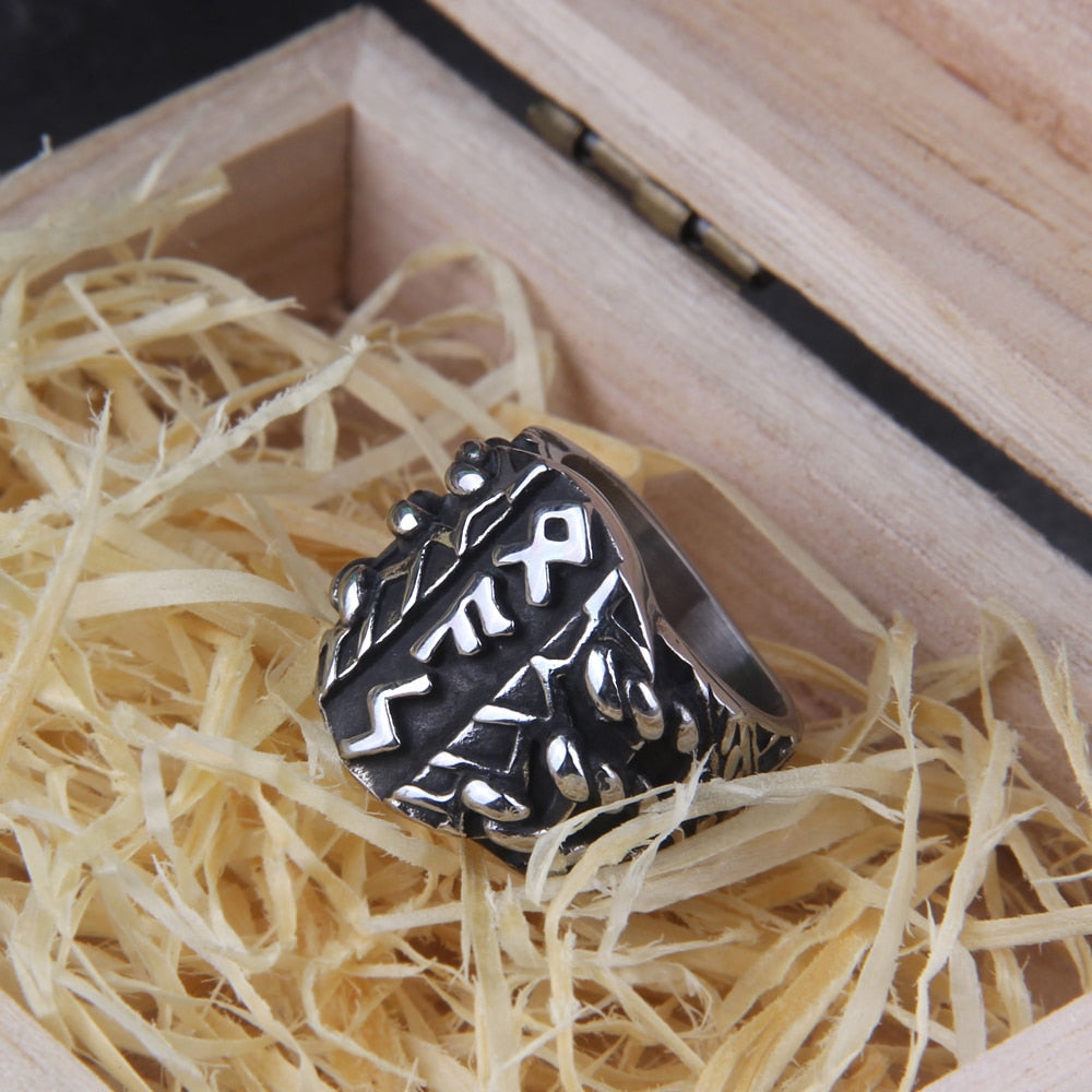 BREACH RUNE RING- STAINLESS STEEL