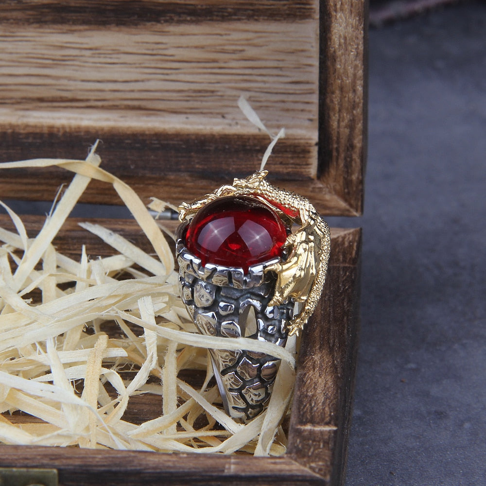 OUROBOROS WHELPS RING- STAINLESS STEEL