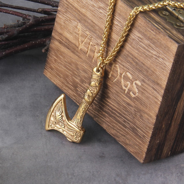MULTIPLE VIKING AXE VARIANTS WITH CHAIN- STAINLESS STEEL