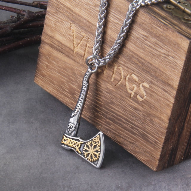 MULTIPLE VIKING AXE VARIANTS WITH CHAIN- STAINLESS STEEL