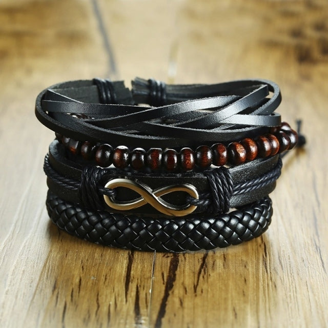 4PCS VIKING BRACLETS- STAINLESS STEEL