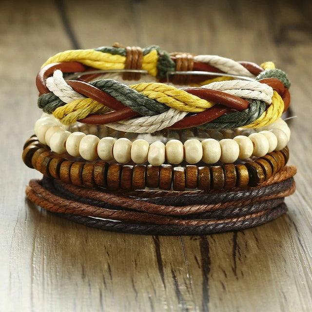 4PCS VIKING BRACLETS- STAINLESS STEEL