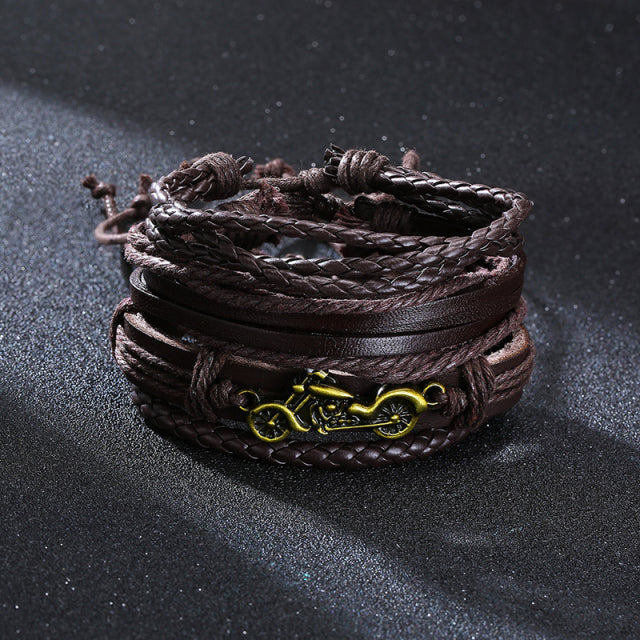 4PCS VIKING BRACLETS- STAINLESS STEEL
