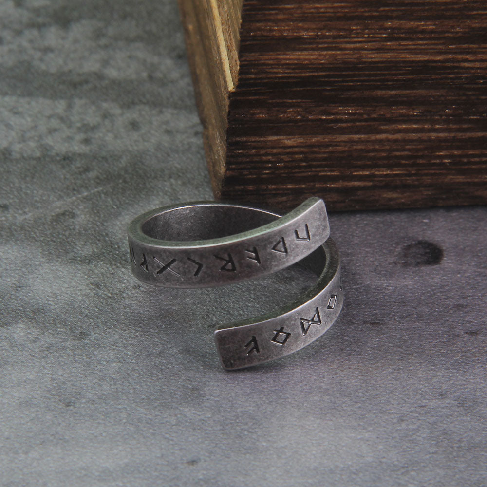 RUNIC ARCH RING - STAINLESS STEEL