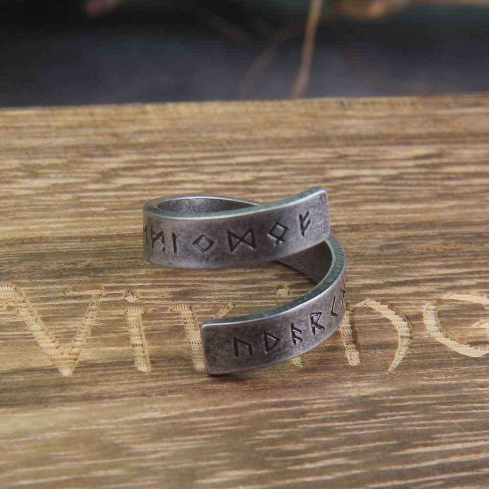 RUNIC ARCH RING - STAINLESS STEEL