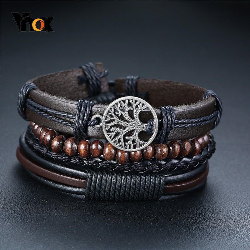 4PCS VIKING  BRACLETS- STAINLESS STEEL