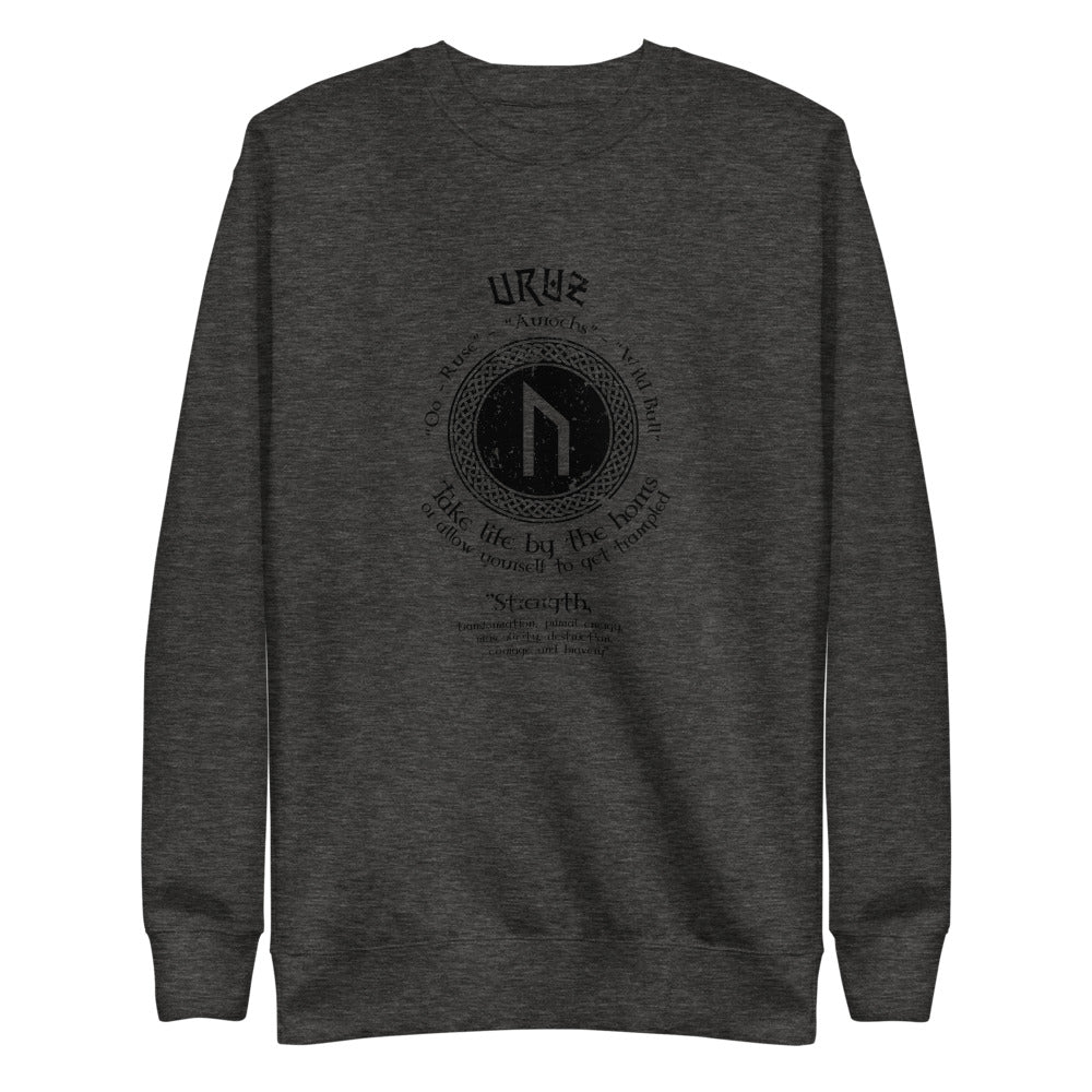 FLEECE PULLOVER VIKING STRENGTH RUNE- GRAB LIFE BY THE HORNS