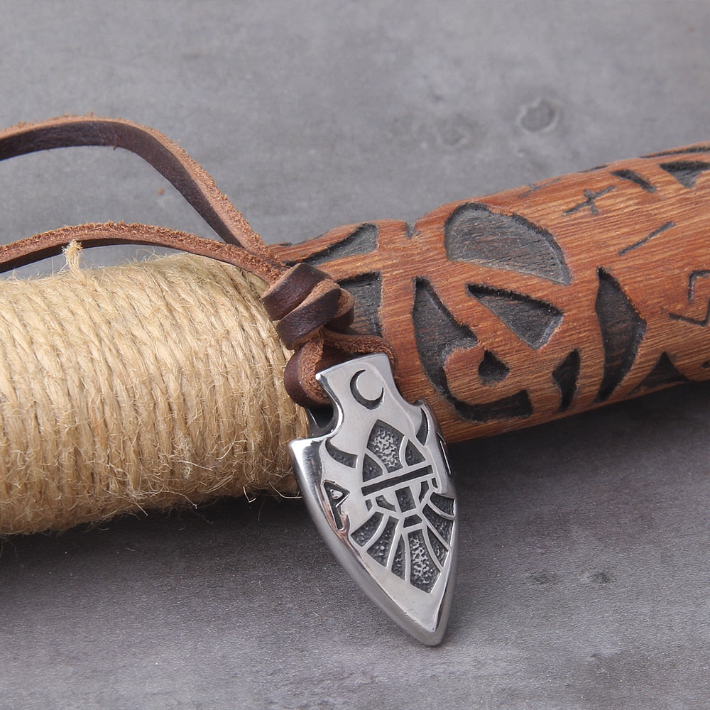 Rune Arrowhead Spear - Stainless steel