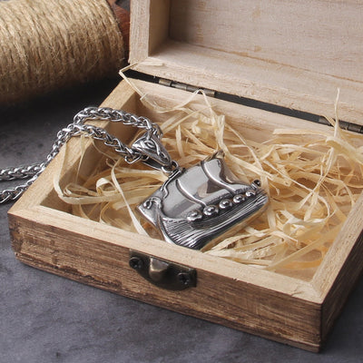 SAILED VIKING NECKLACE- STAINLESS STEEL