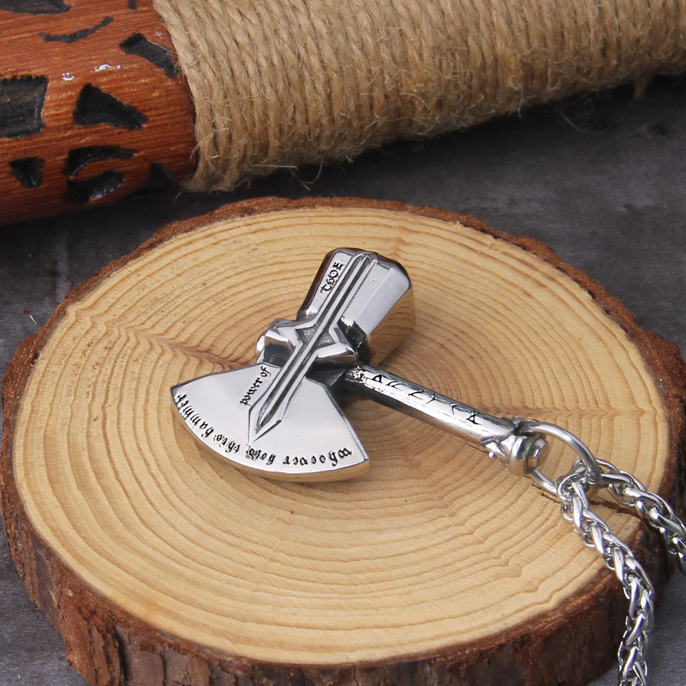 THE STORMBREAKER RUNIC AXE PENDANT- STAINLESS STEEL