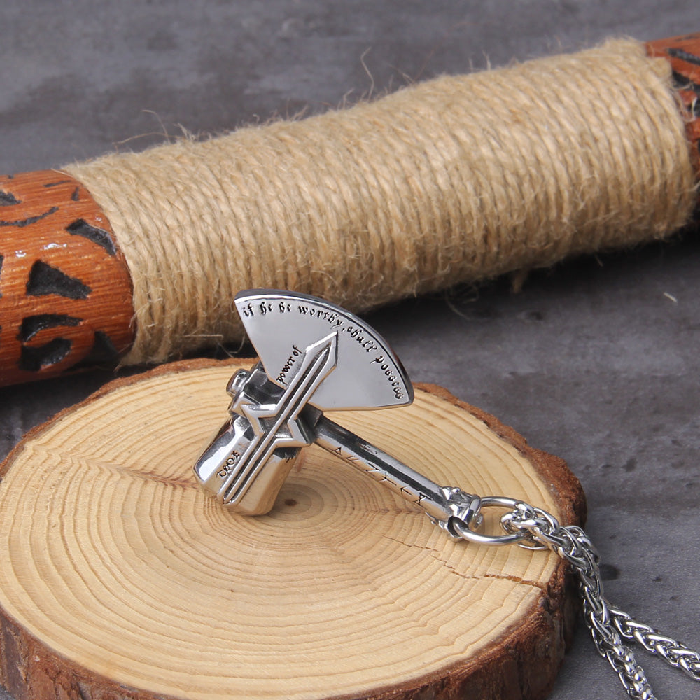 THE STORMBREAKER RUNIC AXE PENDANT- STAINLESS STEEL