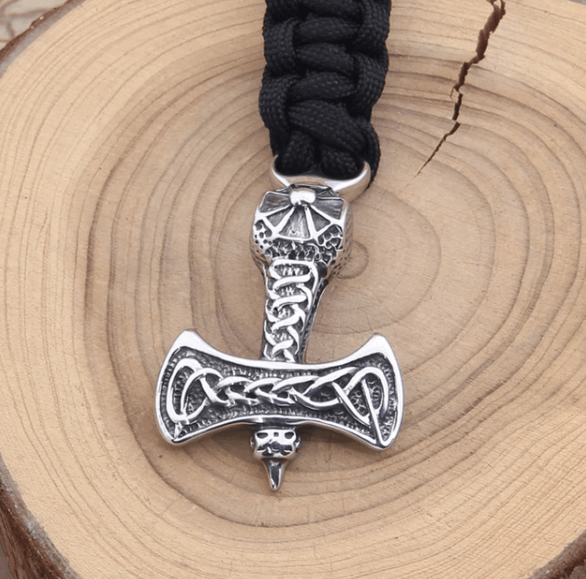 CELTIC AXE CLOTH BRACELET - STAINLESS STEEL - Forged in Valhalla